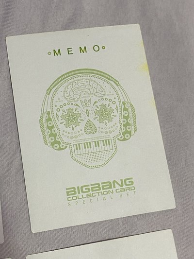 BIGBANG 大聲綠骷髏小卡(memo)