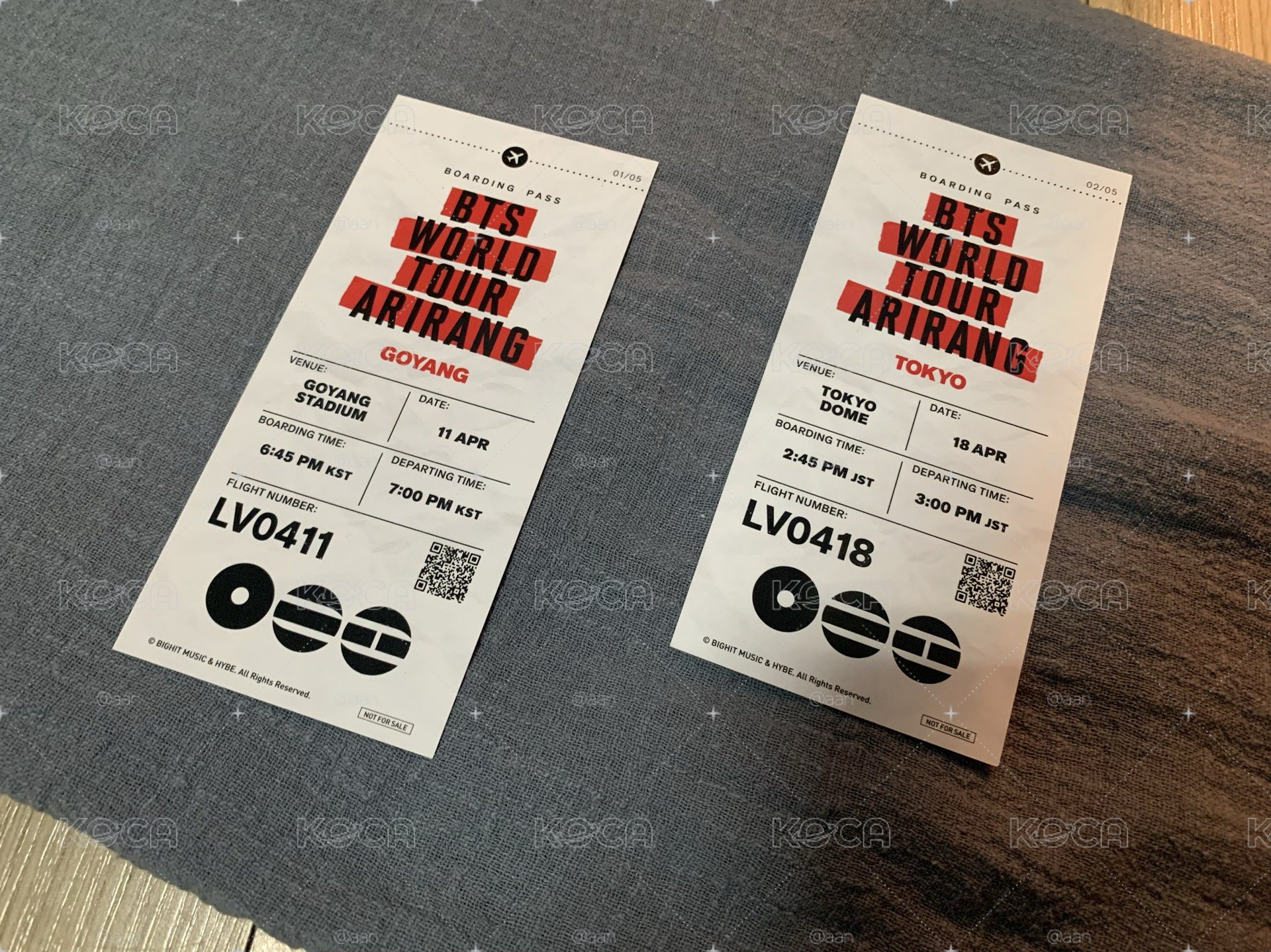 BTS WORLD TOUR ARIRANG 電影票卡