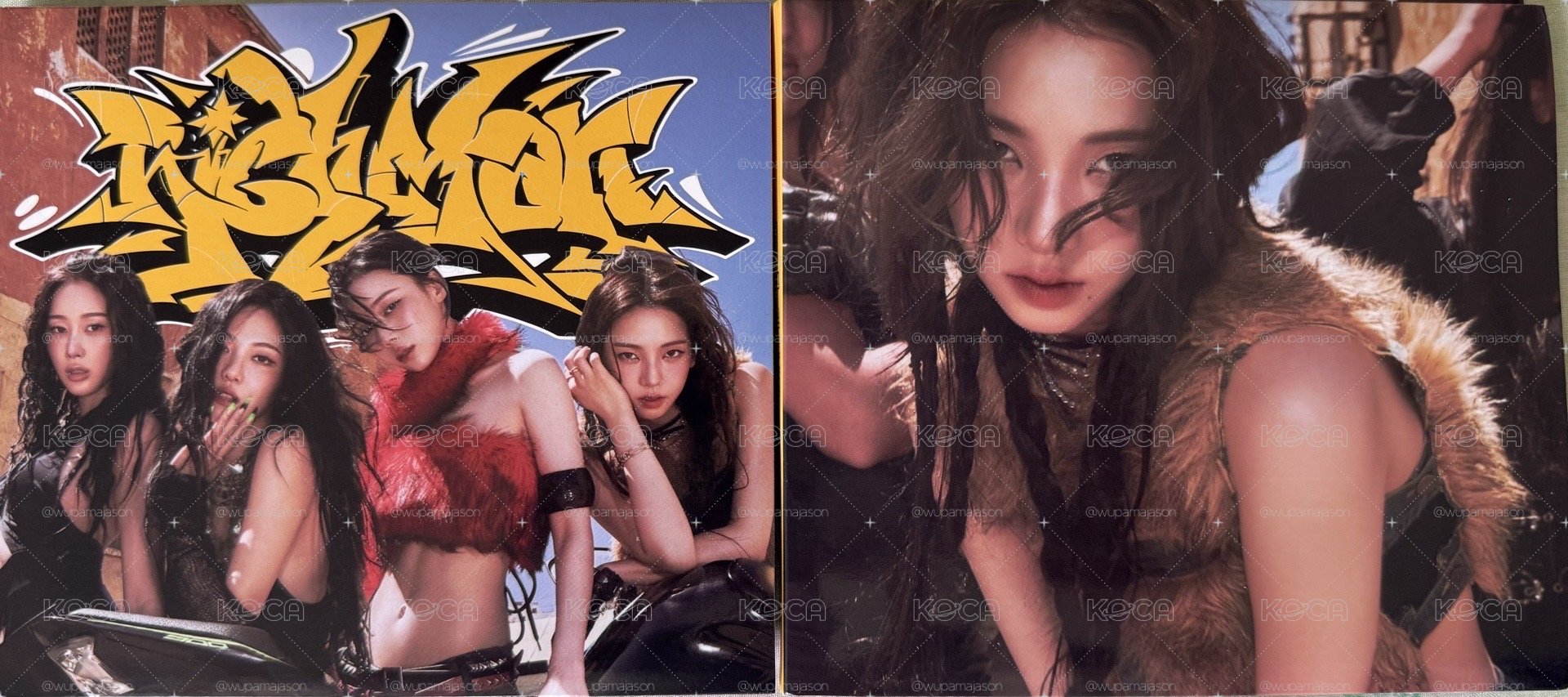 rich man 一張團封，一張karina 單封
