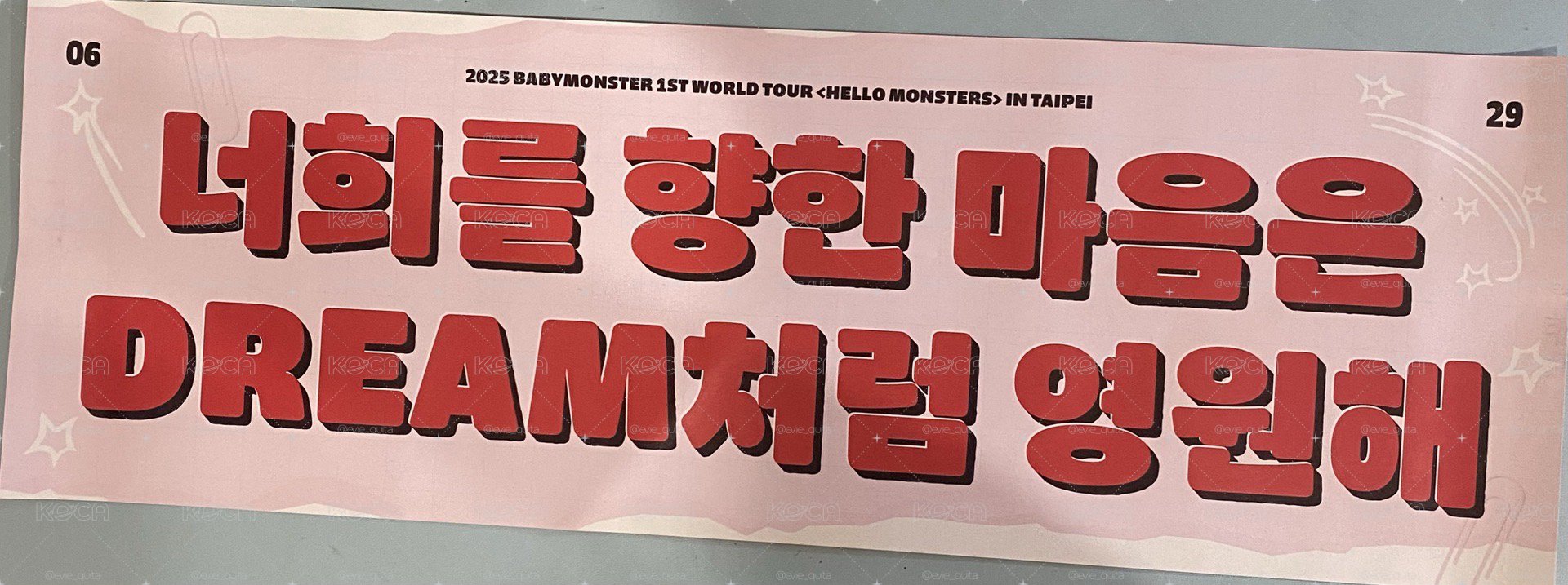 BABYMONSTER 台北演唱會非官方/粉絲製應援手幅