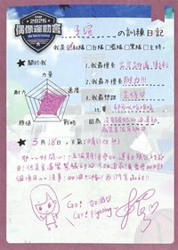 偶運會 五等賞 明信片 訓練日記