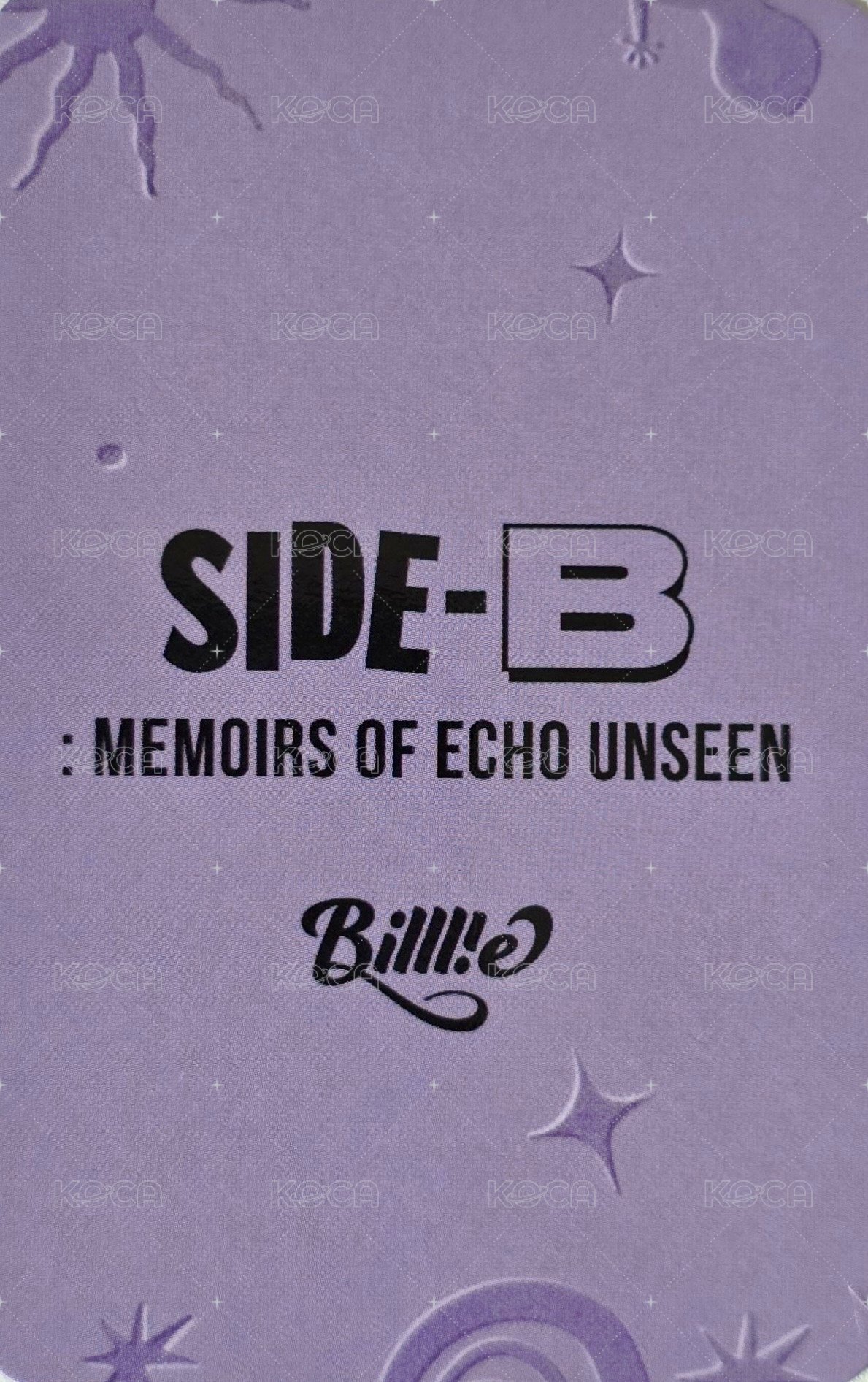 side-B KMStore 2.0 簽售卡  背面
