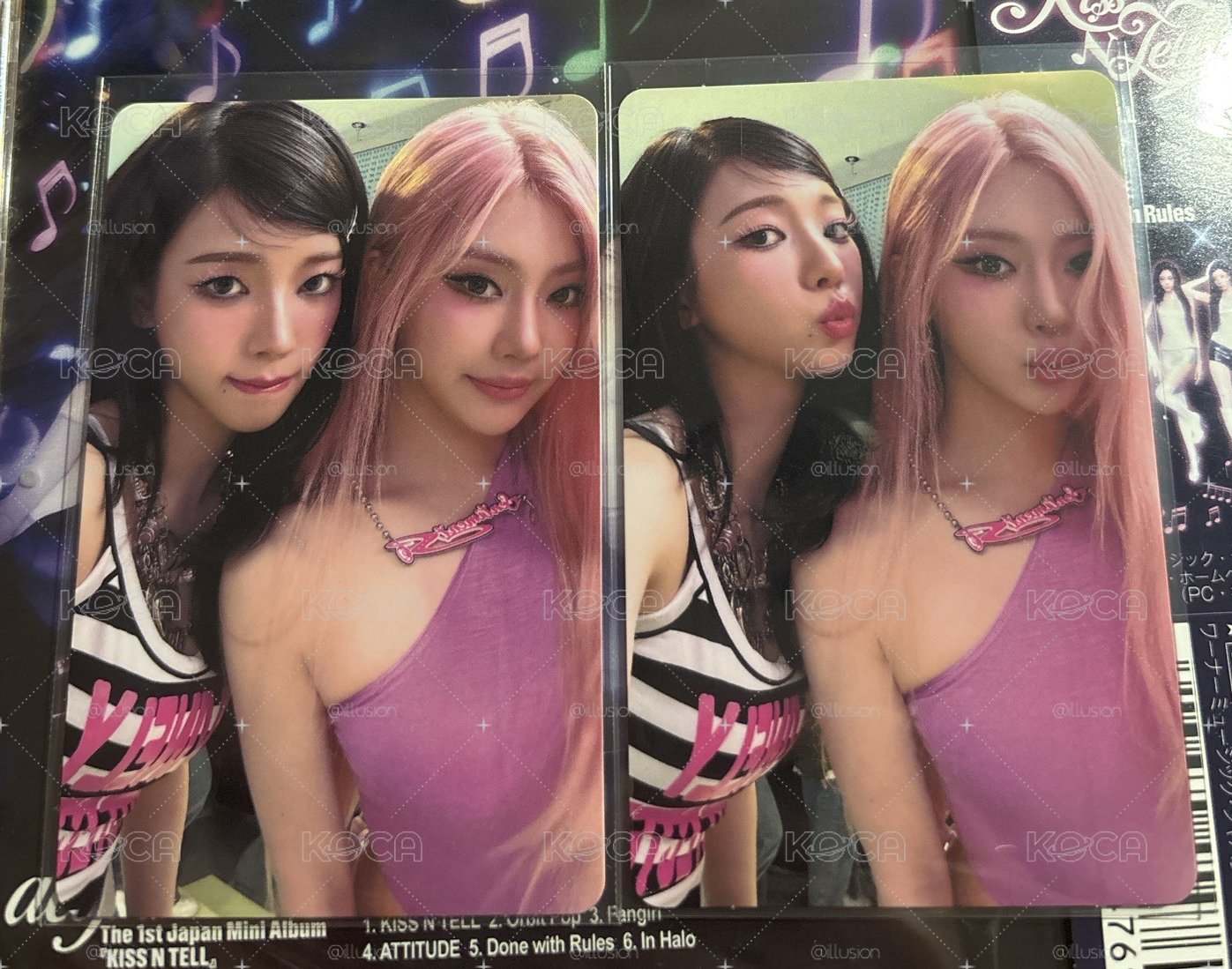 KISS N TELL 華納 柚寧雙人卡 一套