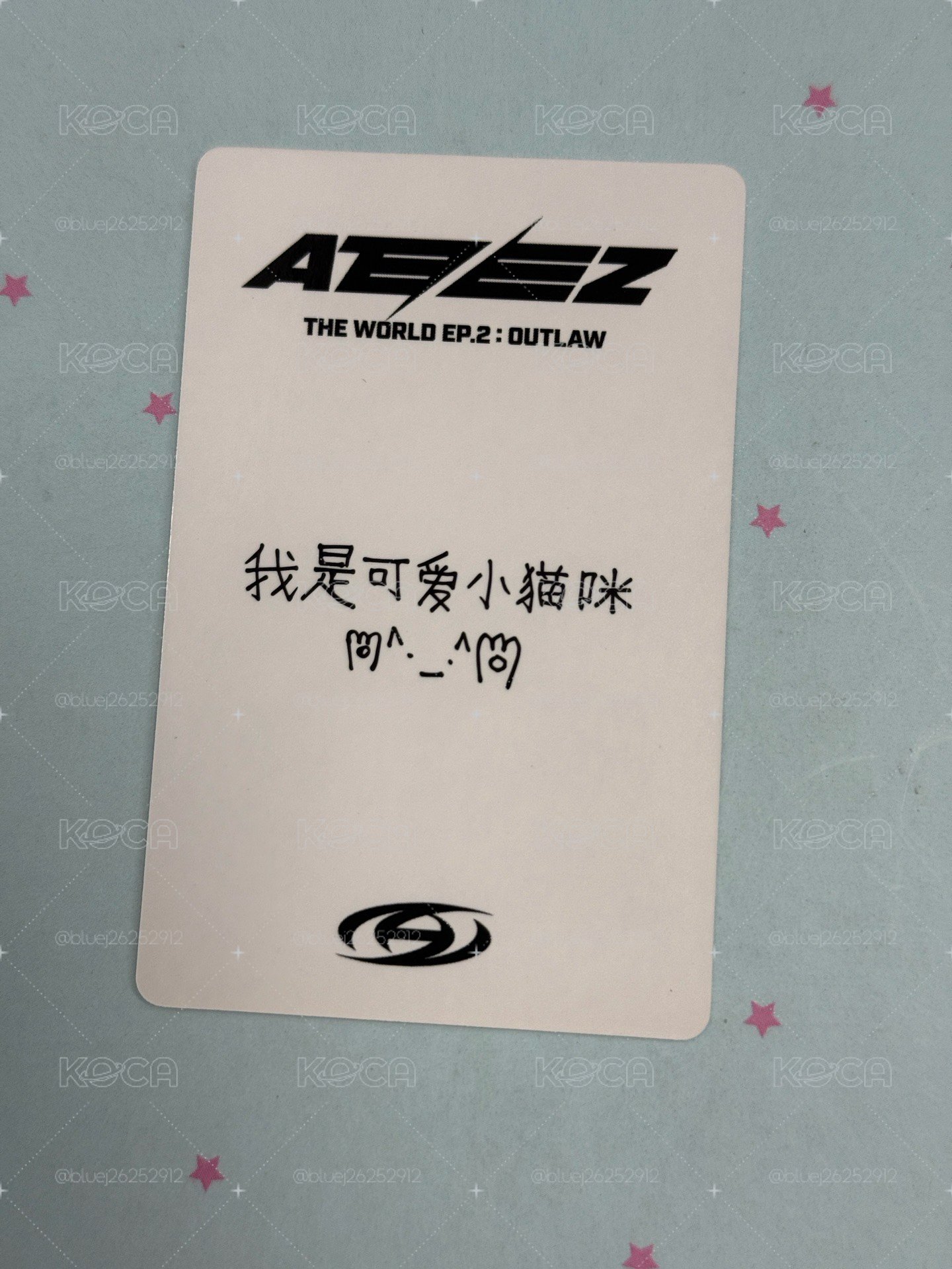 中背：我是可愛小貓咪 ฅ⁠^⁠•⁠_•⁠^⁠ฅ Outlaw yzy 特典卡 