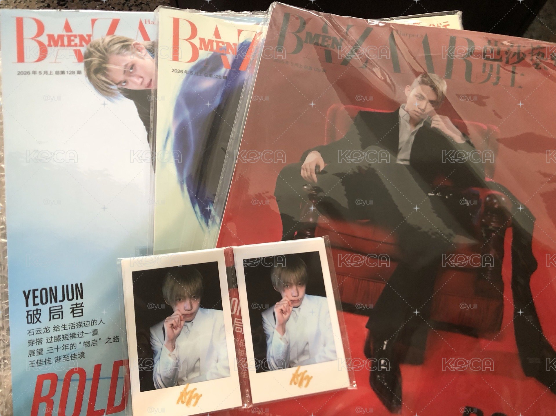 （現貨）然竣芭莎男性雜誌ABC三本+特典拍立得兩套