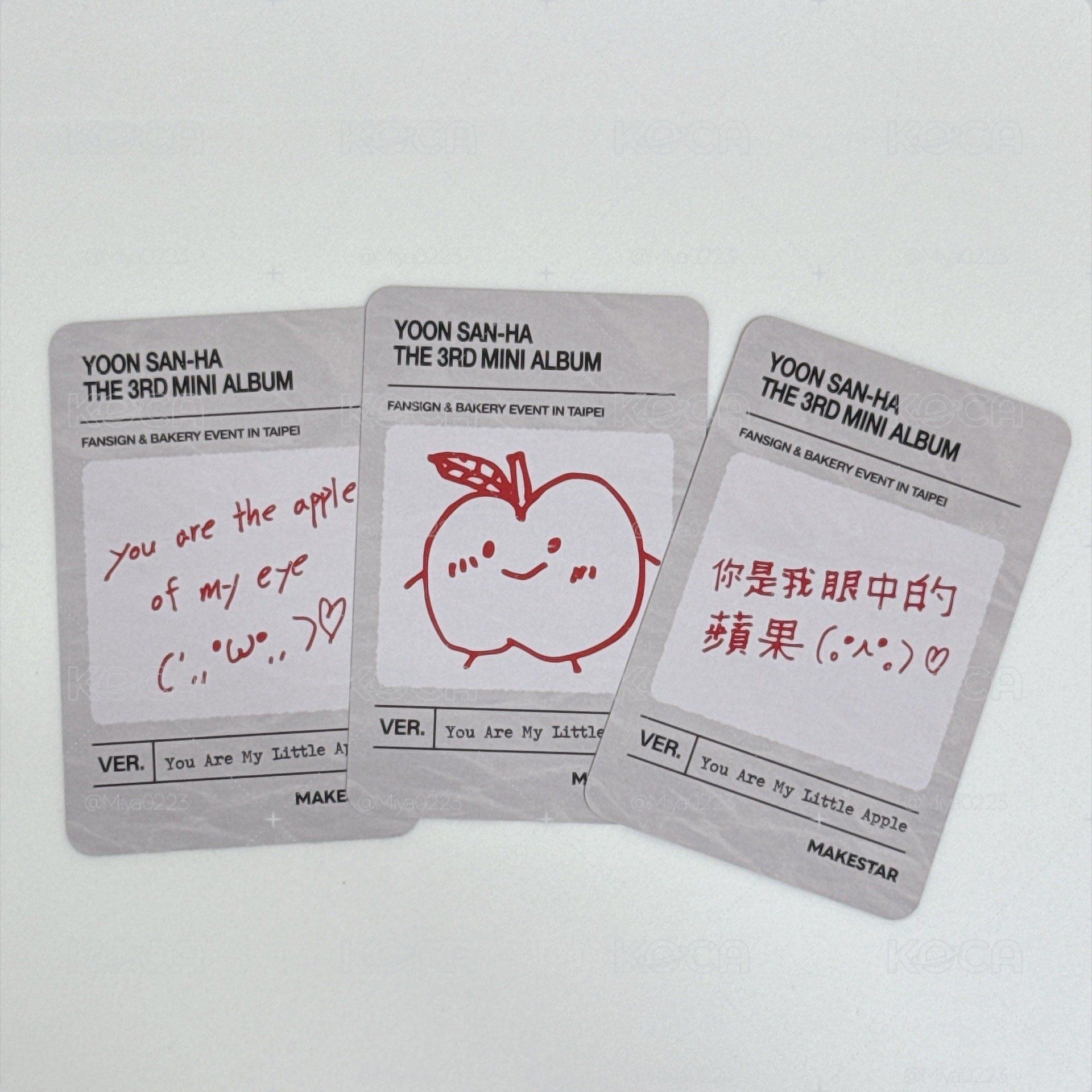 現貨 ASTRO 尹產賀迷三 MAKESTAR 特典卡 你是我眼中的蘋果ver 背面中文字