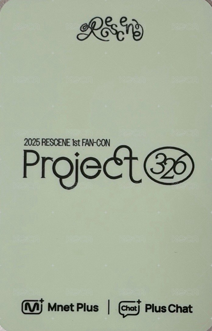 Project 326 mnet 線上 kuji 特典卡  背面