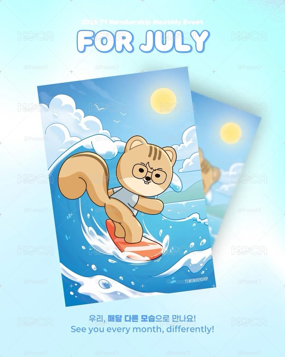 現貨 T1 7月明信片 Doran