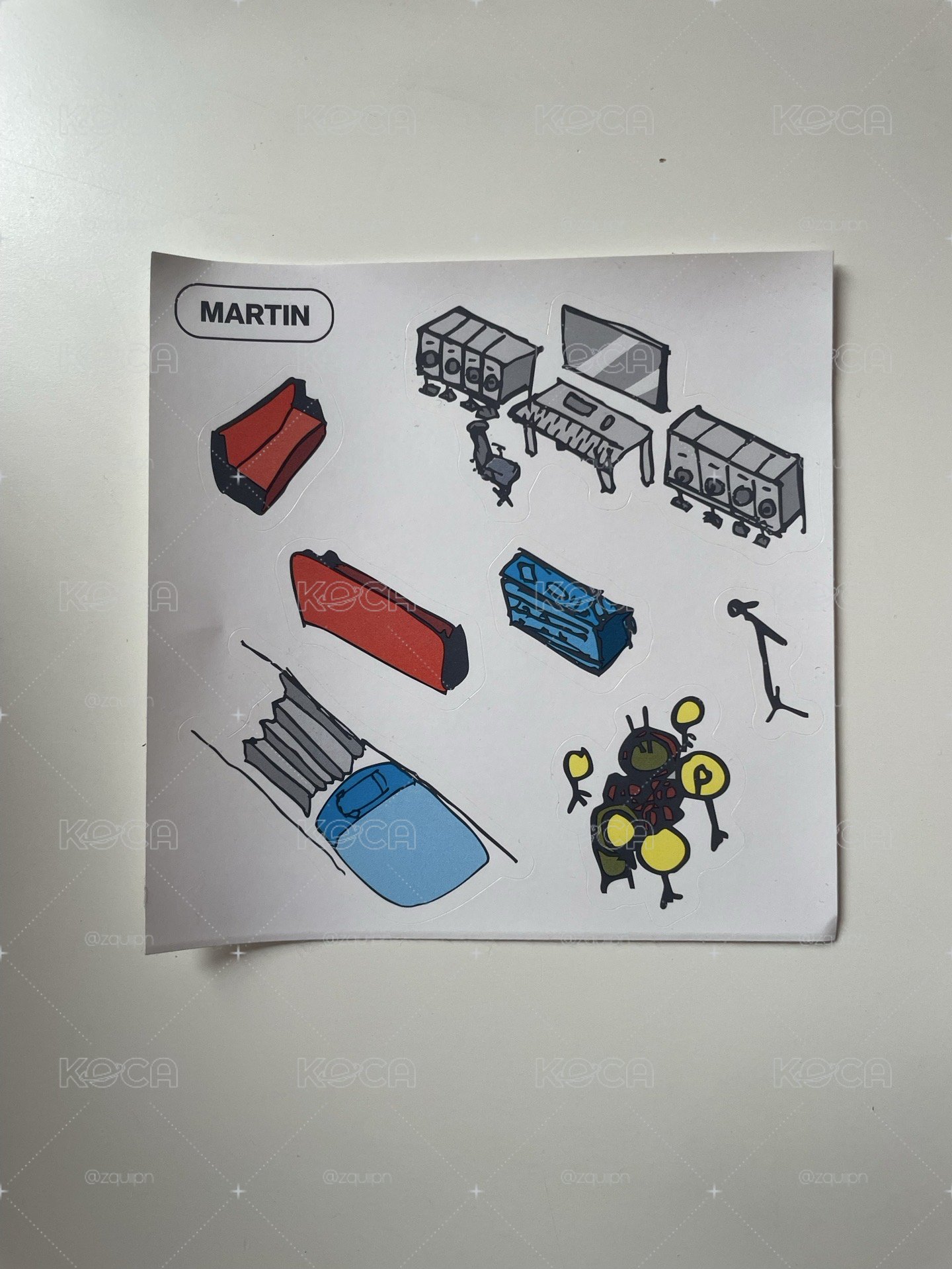 年曆貼紙馬丁