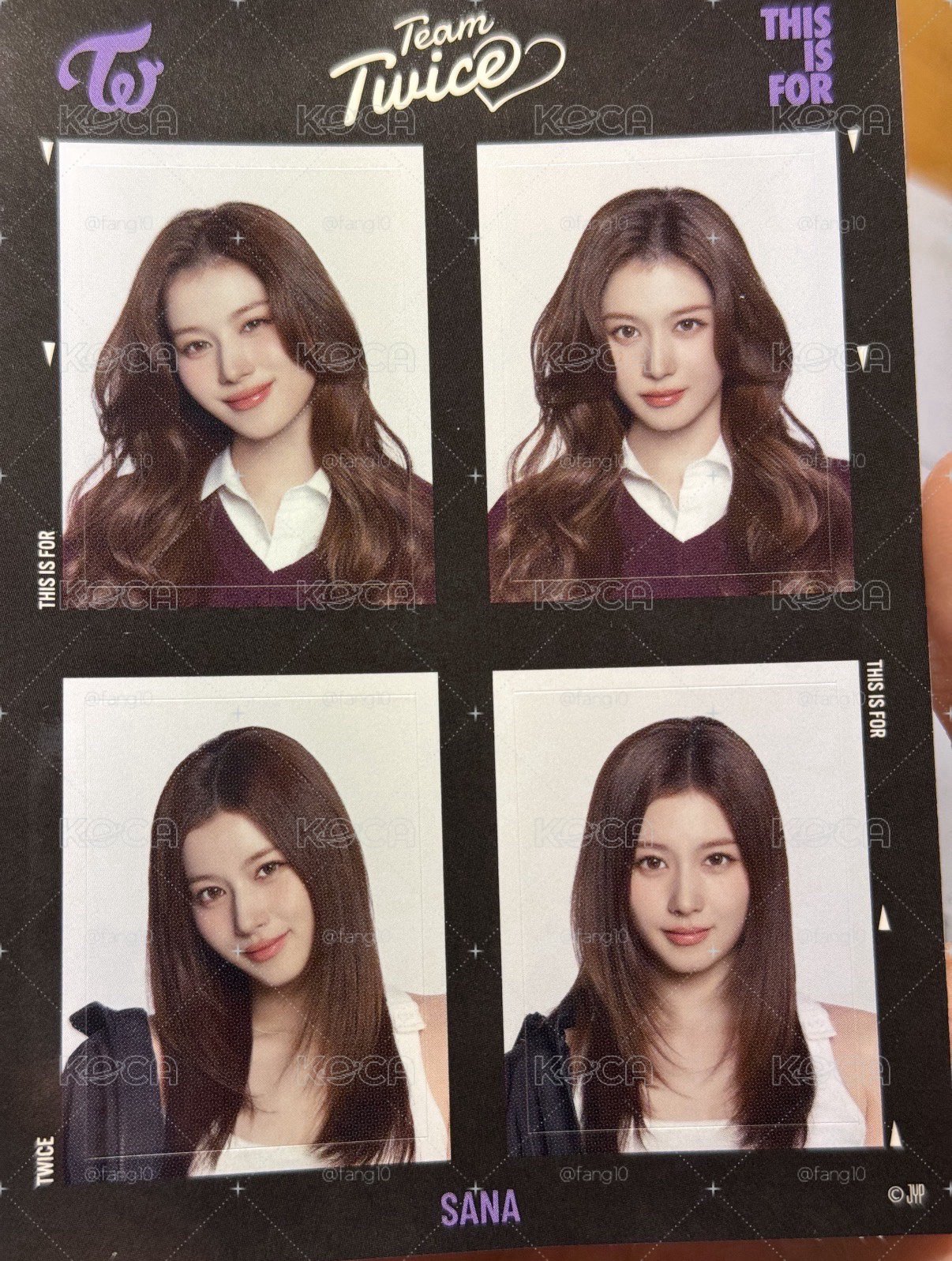 💜SANA 新國立四格證件照貼紙+紗滿額卡