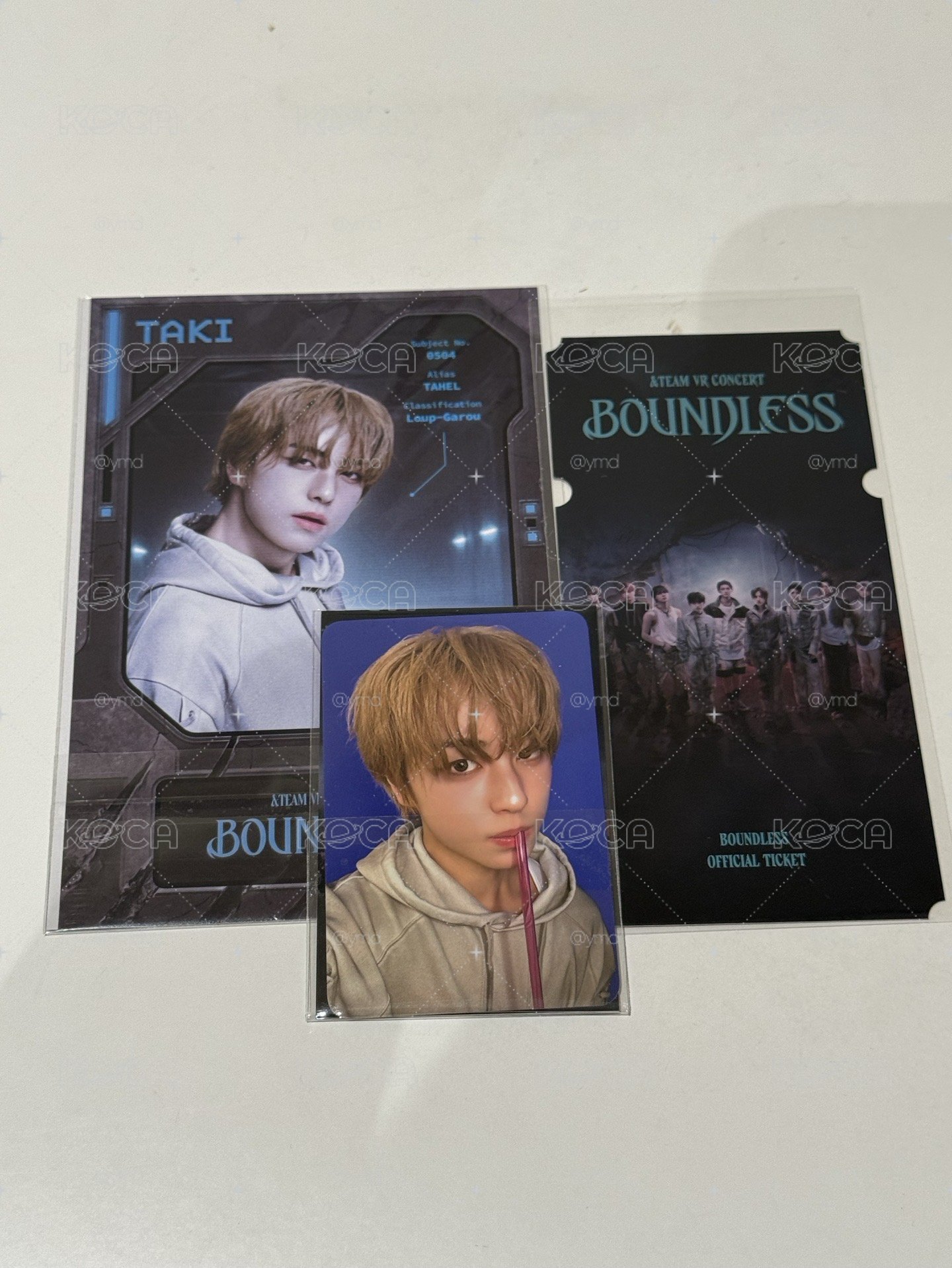 taki 吸管卡+平日限定明信片+特典票根