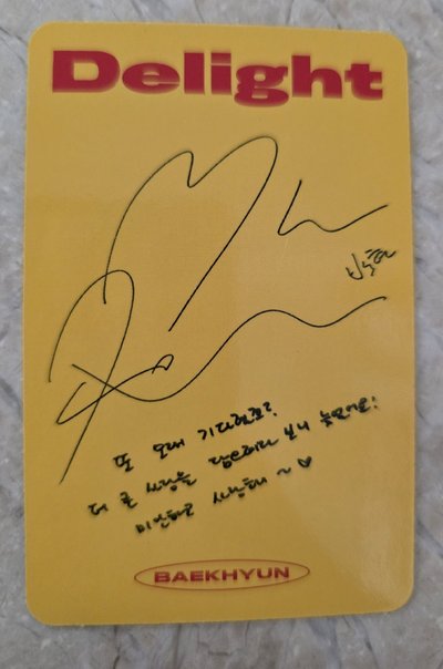 BAEKHYUN Delight 小卡