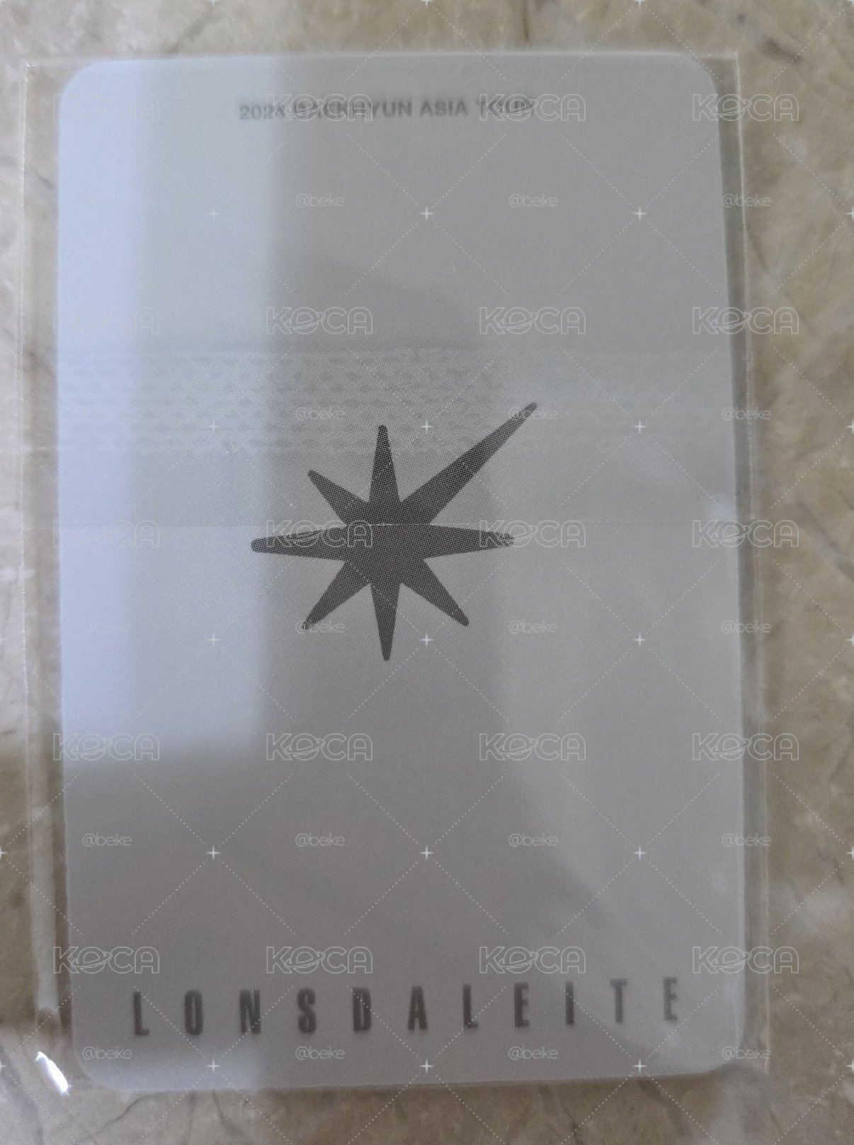 Baekhyun LONSDALEITE 鐵盒周邊小卡