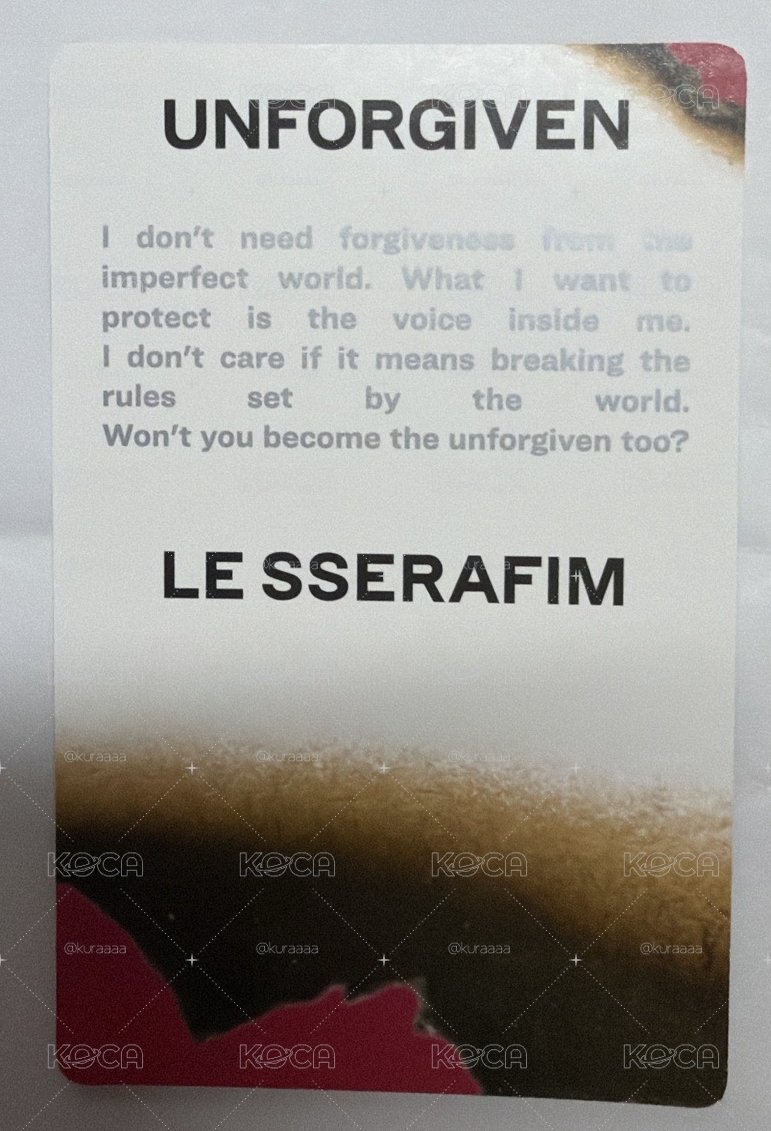 UNFORGIVEN 專輯卡 vol.2專卡