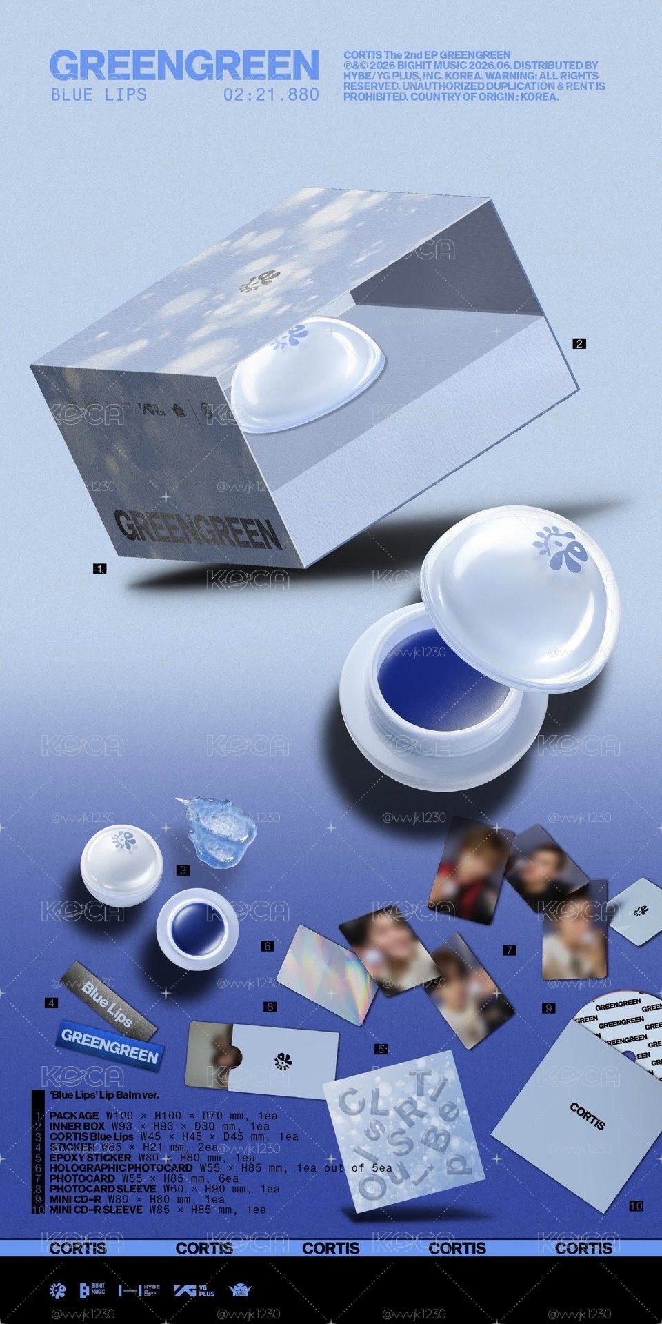 全新 現貨 速寄 The 2nd EP [GREENGREEN] ('Blue Lips'Lip Balm ver.)