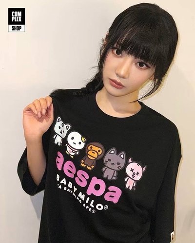 BAPE® x aespa T恤 aespa x BABY MILO