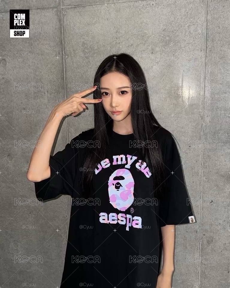 BAPE® x aespa T恤 aespa x A Bathing Ape 