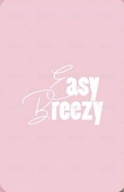 Easy Breezy 專輯卡  背面