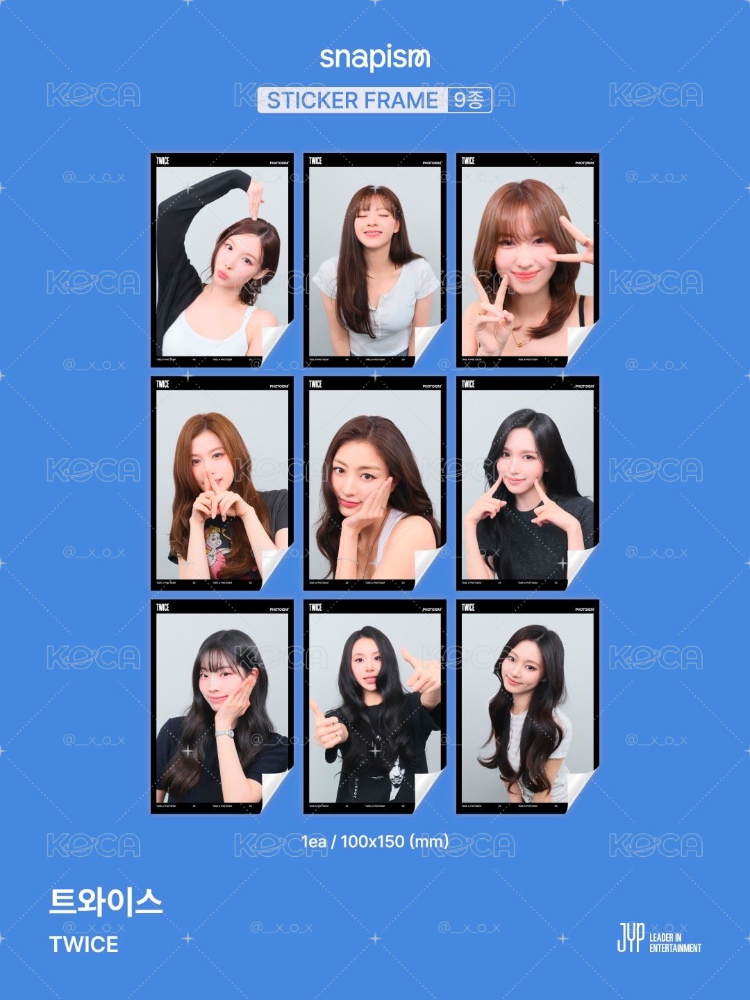 TWICE X snapism貼紙代印