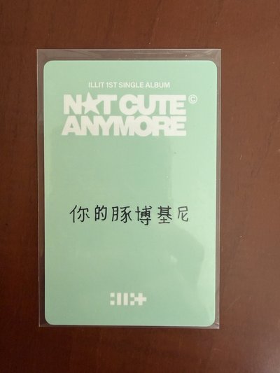 沅禧 NOT CUTE ANYMORE yzy 線上5.0 簽售卡 中文卡背