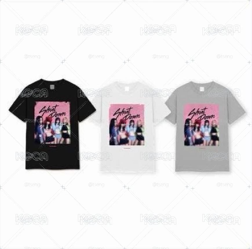 BLACKPINK 二巡 shut down短T