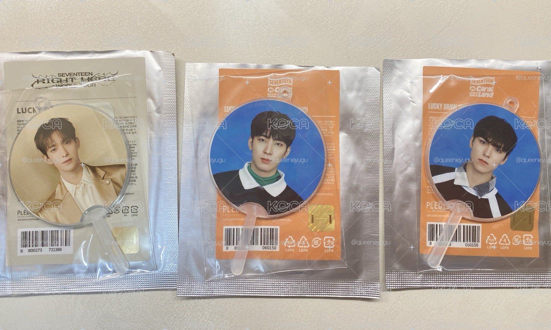 全新 僅拆檢 現貨 seventeen right here DK 碩小扇 2025 caratland 圓 波小扇