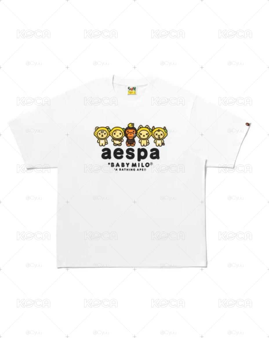 BAPE® x aespa T恤 aespa x BABY MILO 