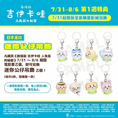 第1週特典(八)+角色壓克力公仔杯(吉)+吉伊卡哇盲包小卡(吉)