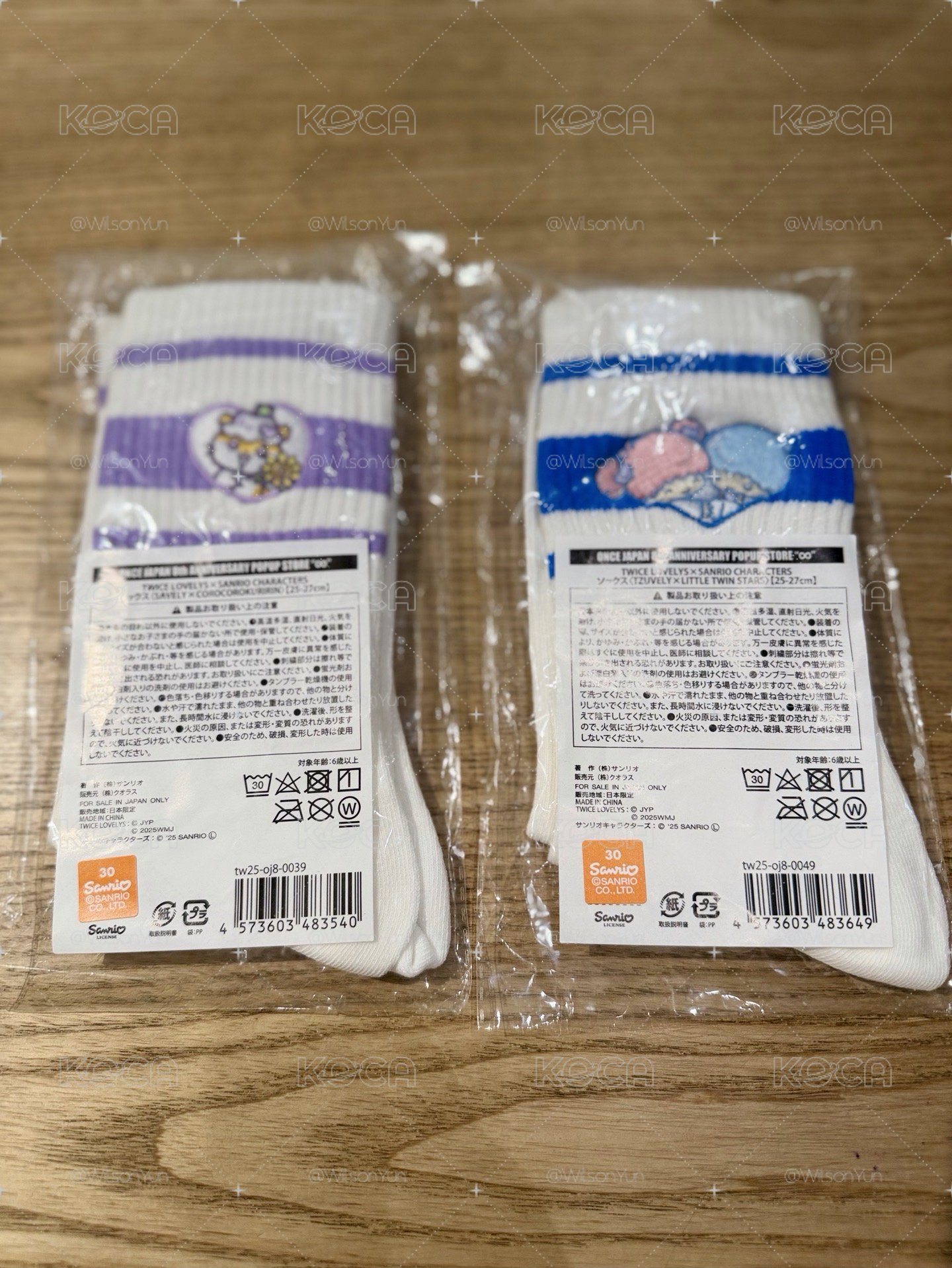OJ八週年襪子 三麗鷗 紗+瑜