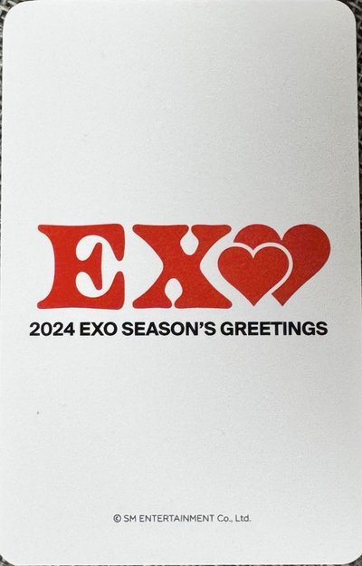 EXO-24年曆 全員k4 特典卡 （閃卡）