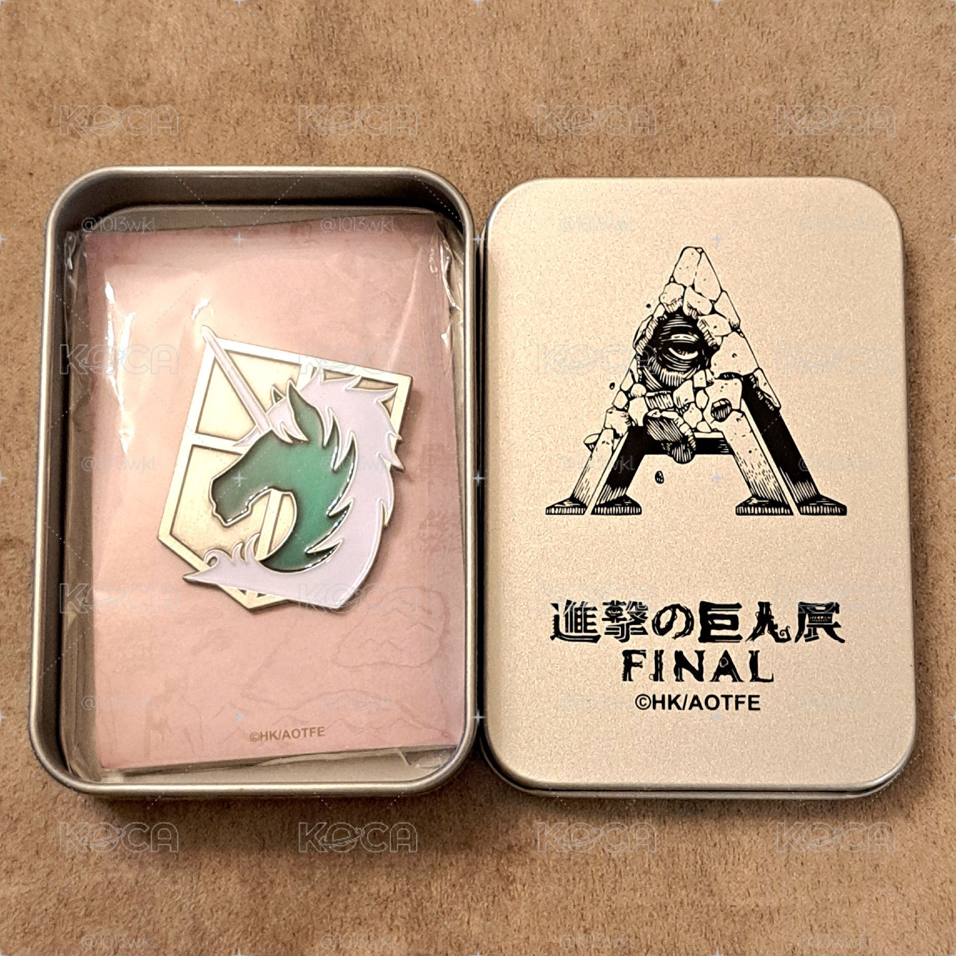 進擊的巨人 憲兵團 鐵盒 徽章