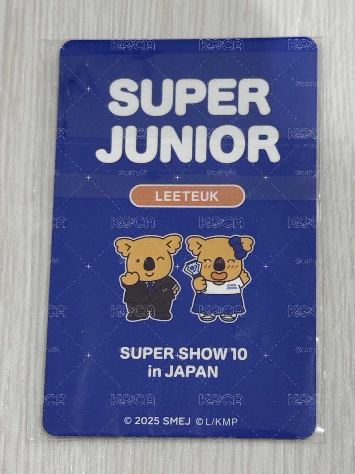 SUPERJUNIOR 利特 日週小熊餅乾卡