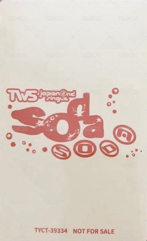 SODA SODA 初回限定A 專輯卡  背面