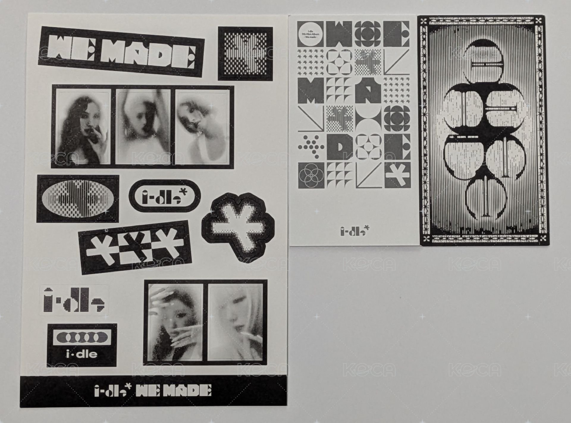 E. 貼紙×4+書籤×2