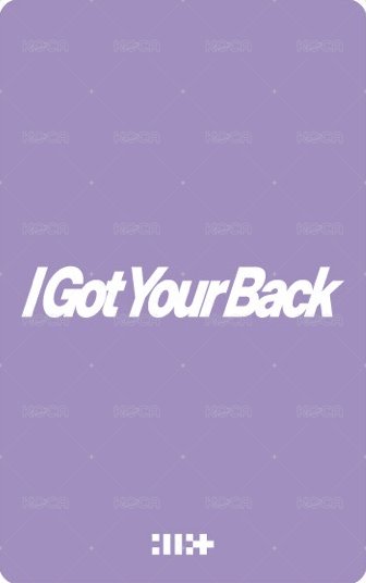 I Got Your Back 日咖 日巡紀念 幸運卡  背面