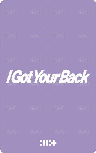 I Got Your Back 日咖 日巡紀念 幸運卡  背面