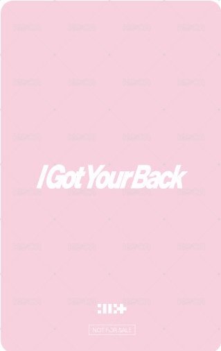 I Got Your Back 環球 日巡紀念 幸運卡  背面