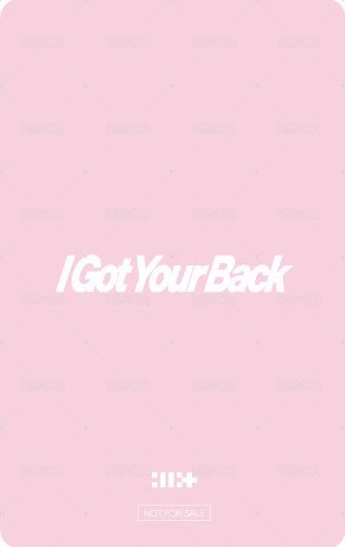 I Got Your Back 環球 日巡紀念 幸運卡  背面
