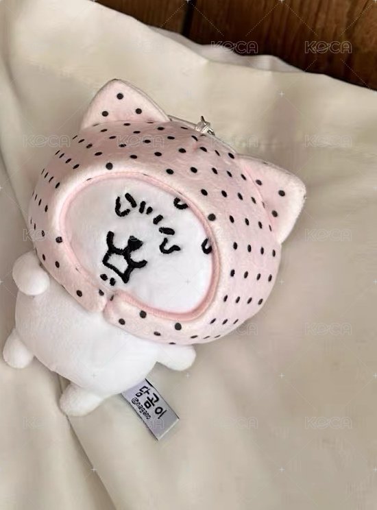 粉色波點貓耳