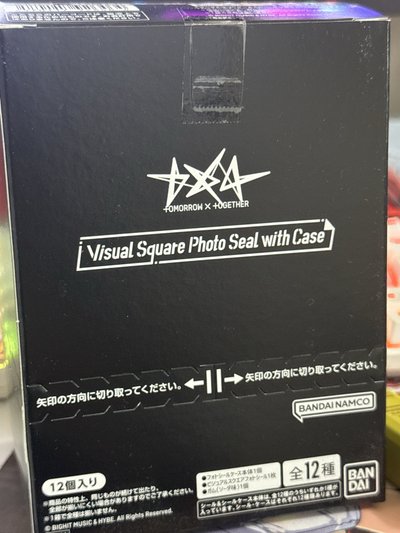 txt 萬代 Visual Square Photo Seal with Case 食玩 卡套吊飾 全新一整盒 不拆售