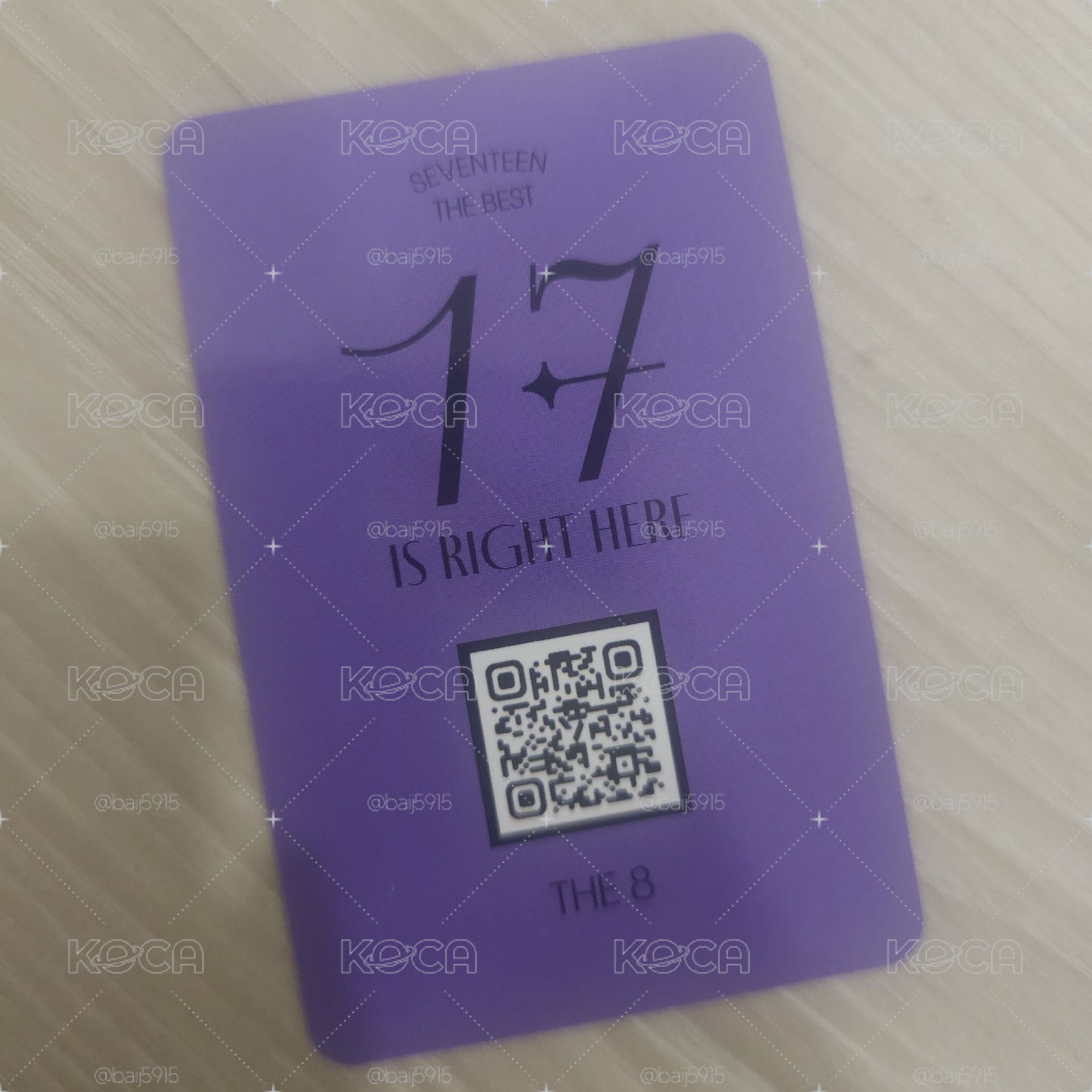 THE 8 | 17 IS RIGHT HERE 打歌卡