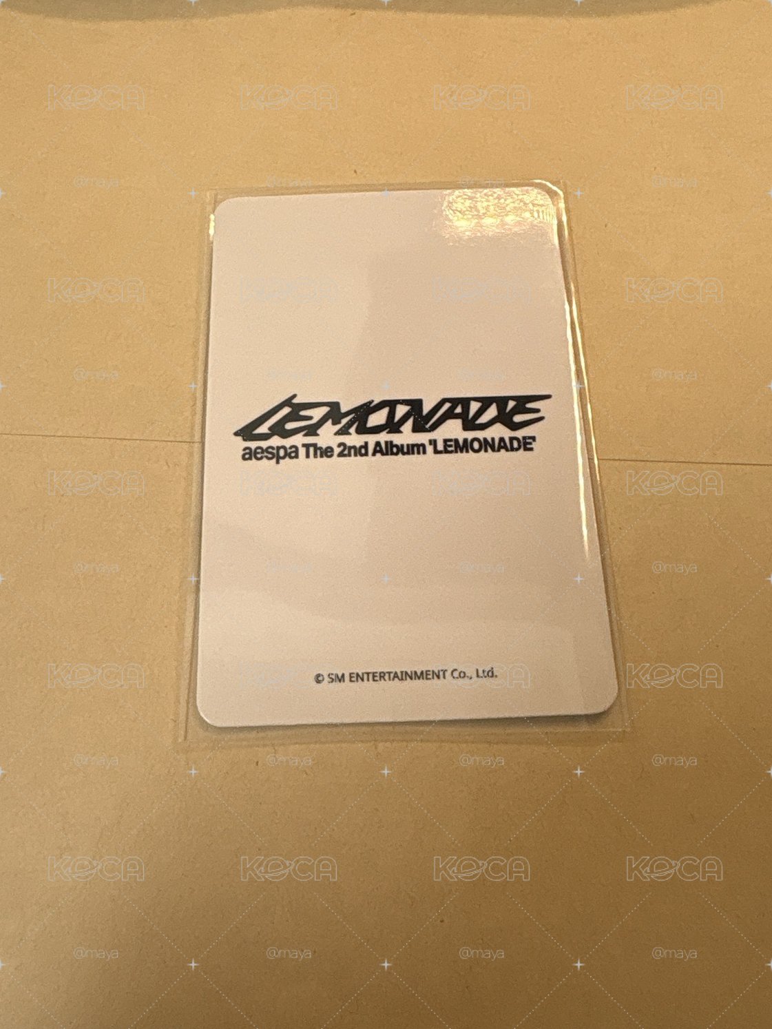 aespa 金旼炡 Winter Lemonade 正規二 AM簽售卡 AM冬
