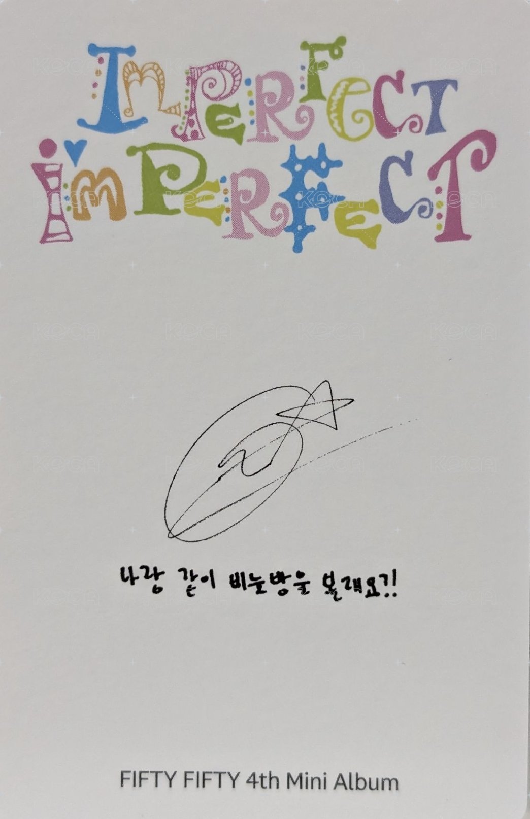 Imperfect-I'mperfect Dressy We Ver. 專輯卡  背面