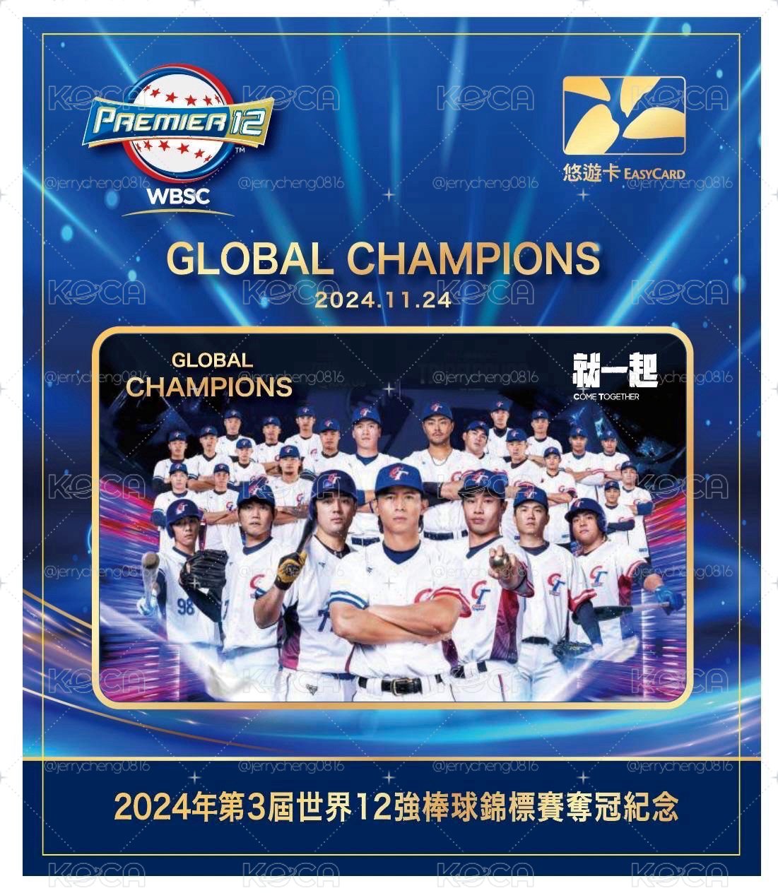 12強奪冠紀念悠遊卡 全新未拆