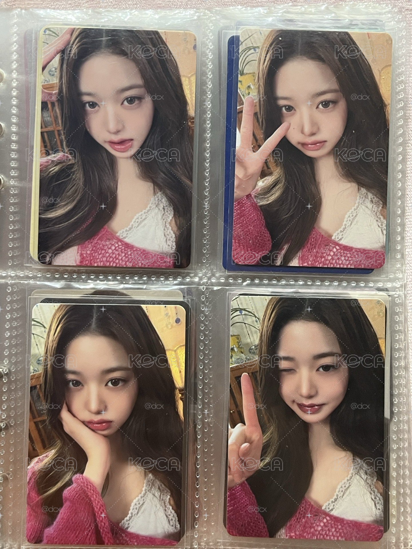IVE 張員瑛 Wonyoung LUCID DREAM 粉毛衣四宮格一鍵畢業