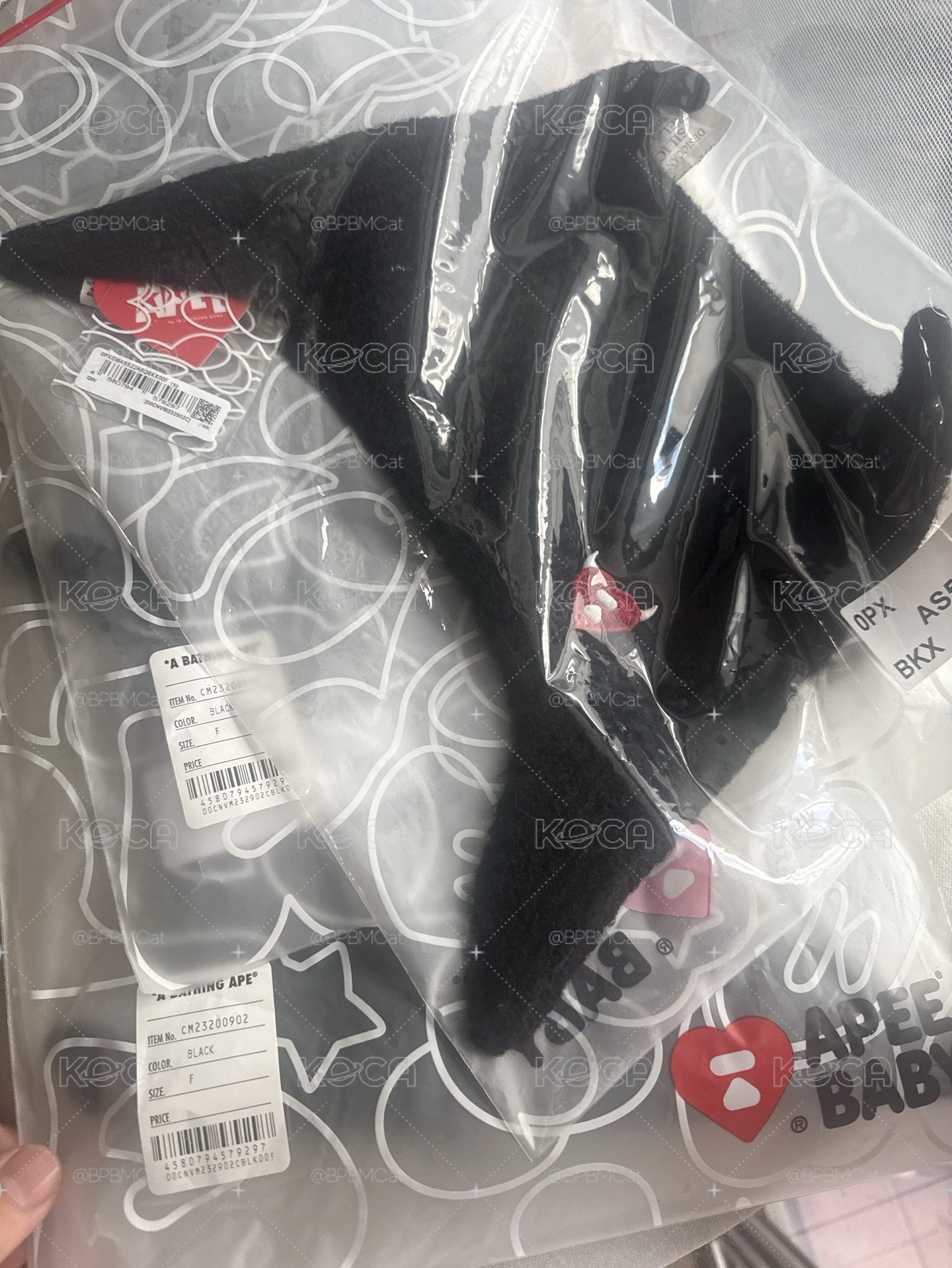 現貨三個 販售 APEE x BM 滿額禮 小惡貓 毛帽