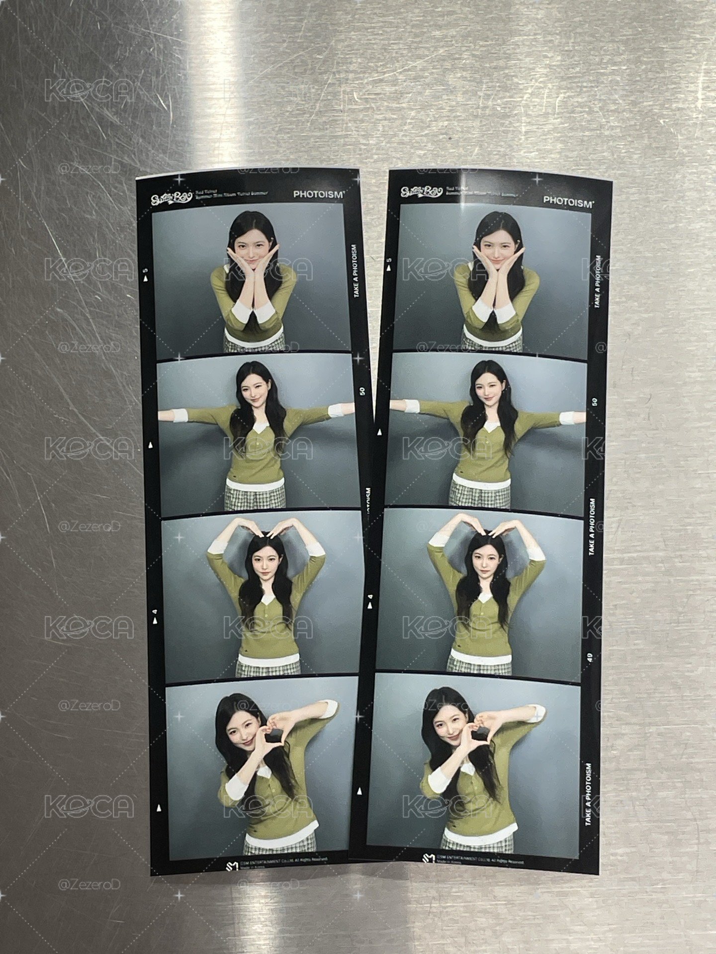 Red Velvet Velvet Summer X photoism 人生四格卡 代印 1組兩張