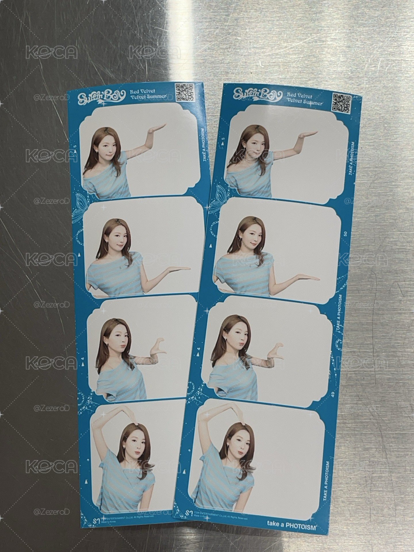 Red Velvet Velvet Summer X photoism 人生四格卡 代印 1組兩張