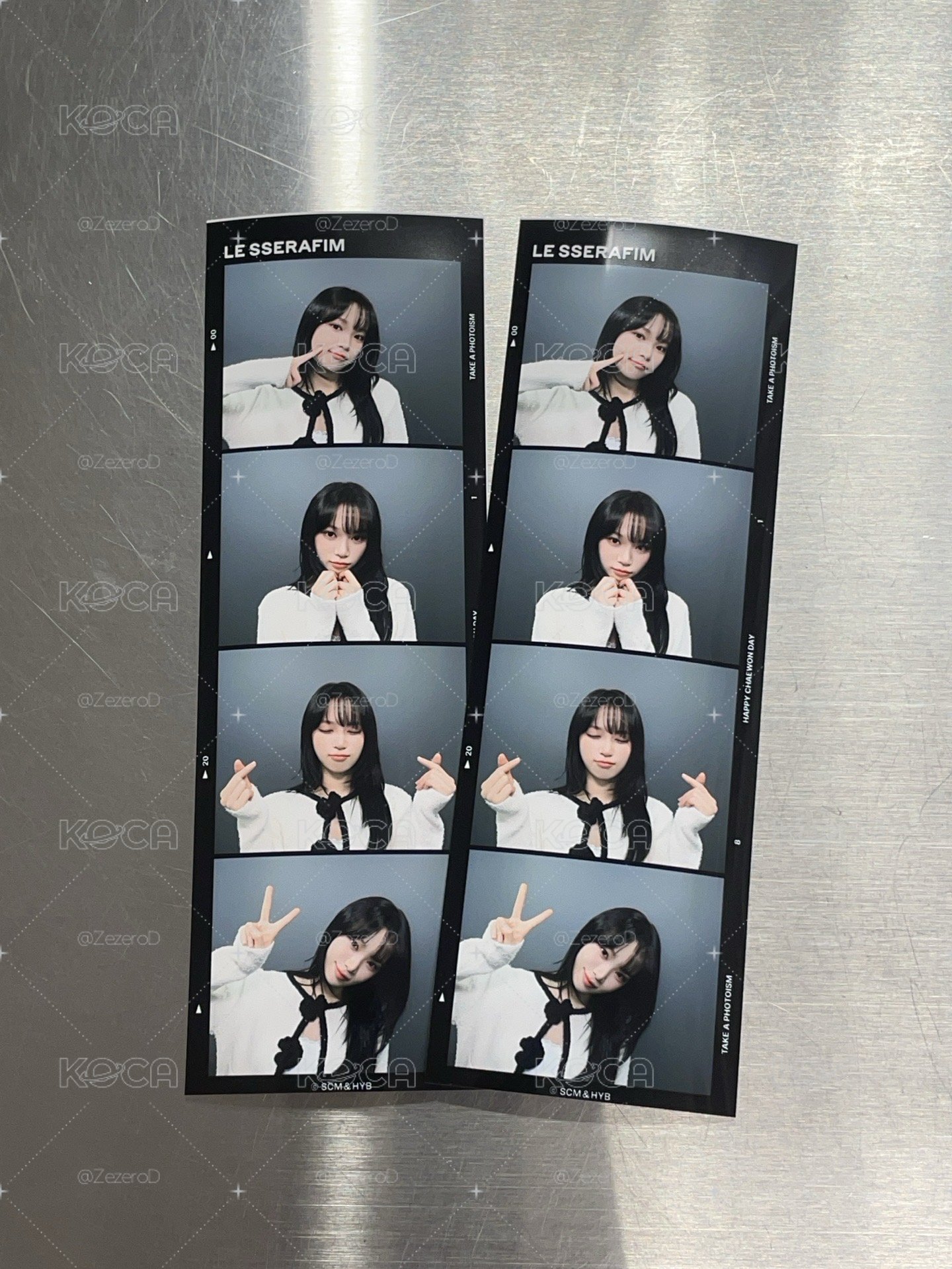 KIM CHAEWON X photoism X snapism 人生四格卡 貼紙 代印 1組兩張