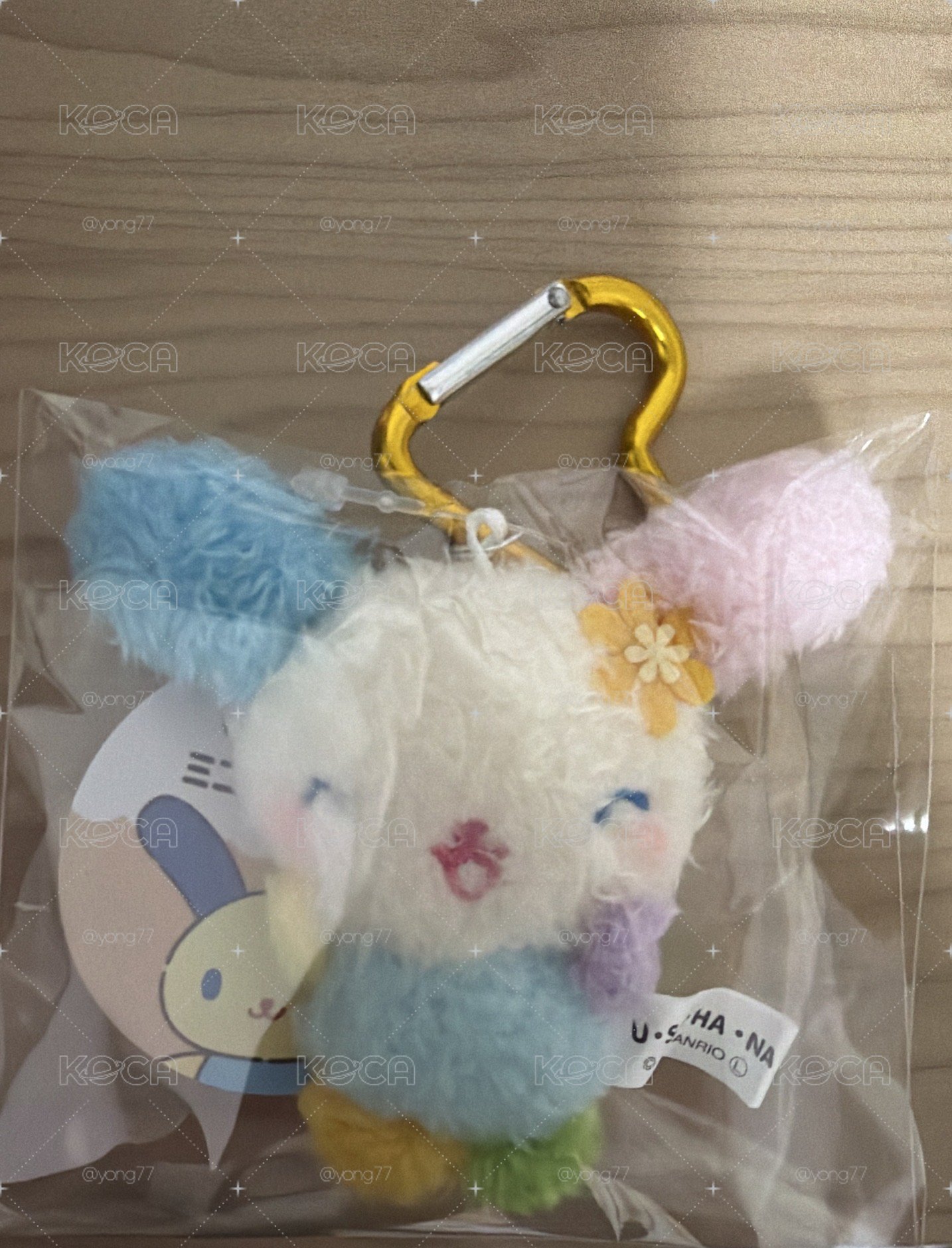 花小兔 捧臉吊飾